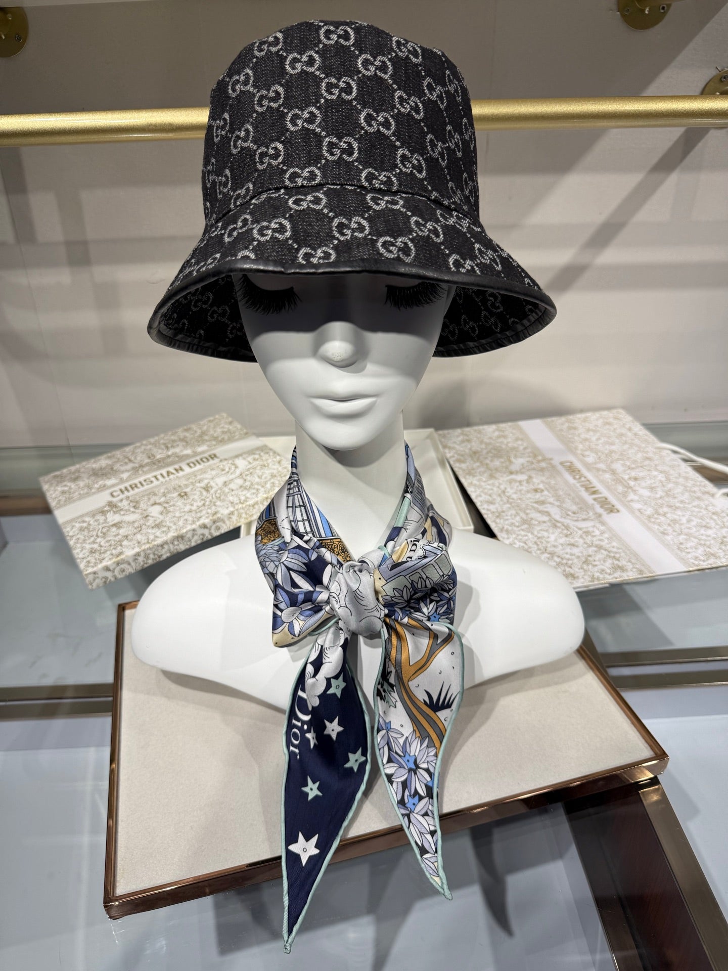 DIOR 26S SCARF 120CM IN SILK 307100