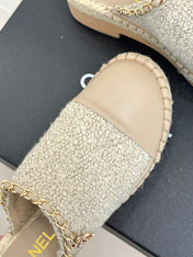 CC MULES 25SS 30 MM IN BEIGE LAMBSKIN MIX WOOL