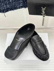 YSL 25S LOAFERS IN BLACK LAMBSKIN