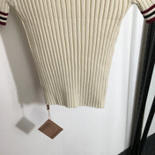 MIUMIU SHORT-SLEEVE KNIT TOP STYLE 296