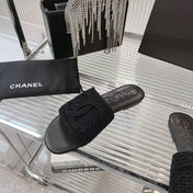 SLIPPERS BLACK SHEEPSKIN
