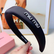 THICK HEADBAND IN BLACK SILK 241198