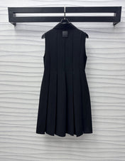 Loew Black Trapeze Dress In Stretch Viscose 224854