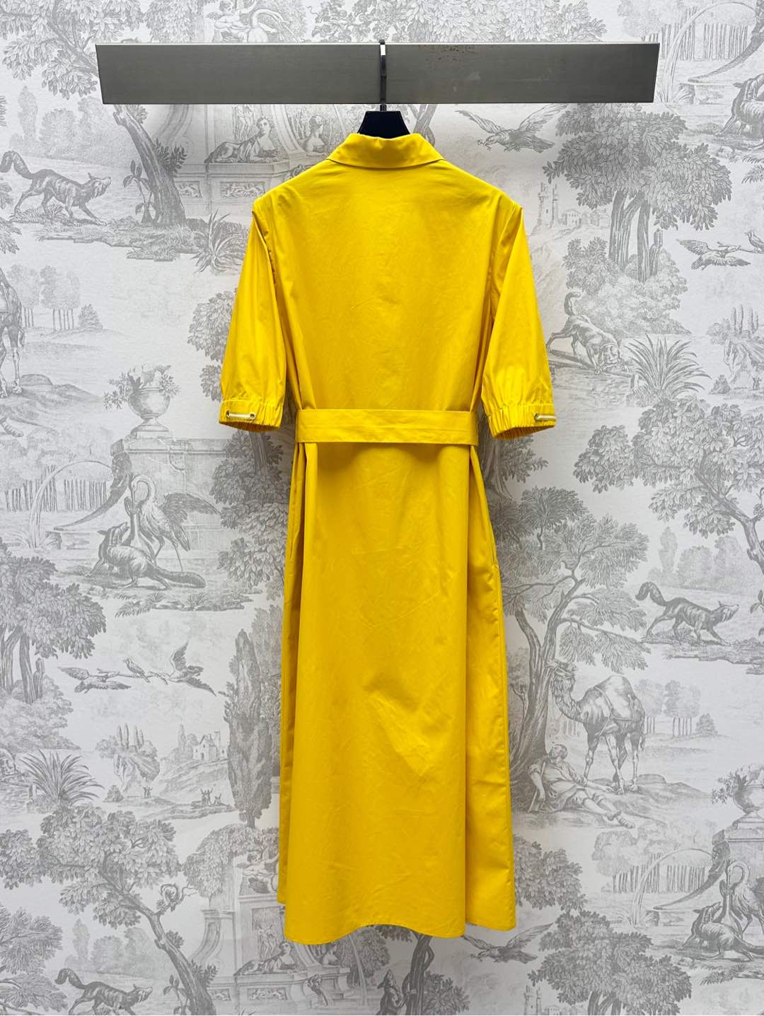 MAX MARA BELTED DRESS WITH LAPEL COLLAR 267812