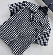 MIU 25S SHORT SLEEVE PLAID SHIRT 264708