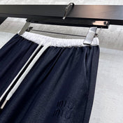 MIU 25S WIDE LEG PANTS WITH DRAWSTRING 264585
