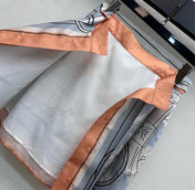 HERMES 26S SILK MIDI SKIRT 586