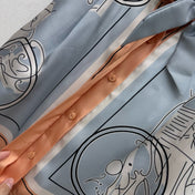 HERMES 26S SILK MIDI SKIRT 586