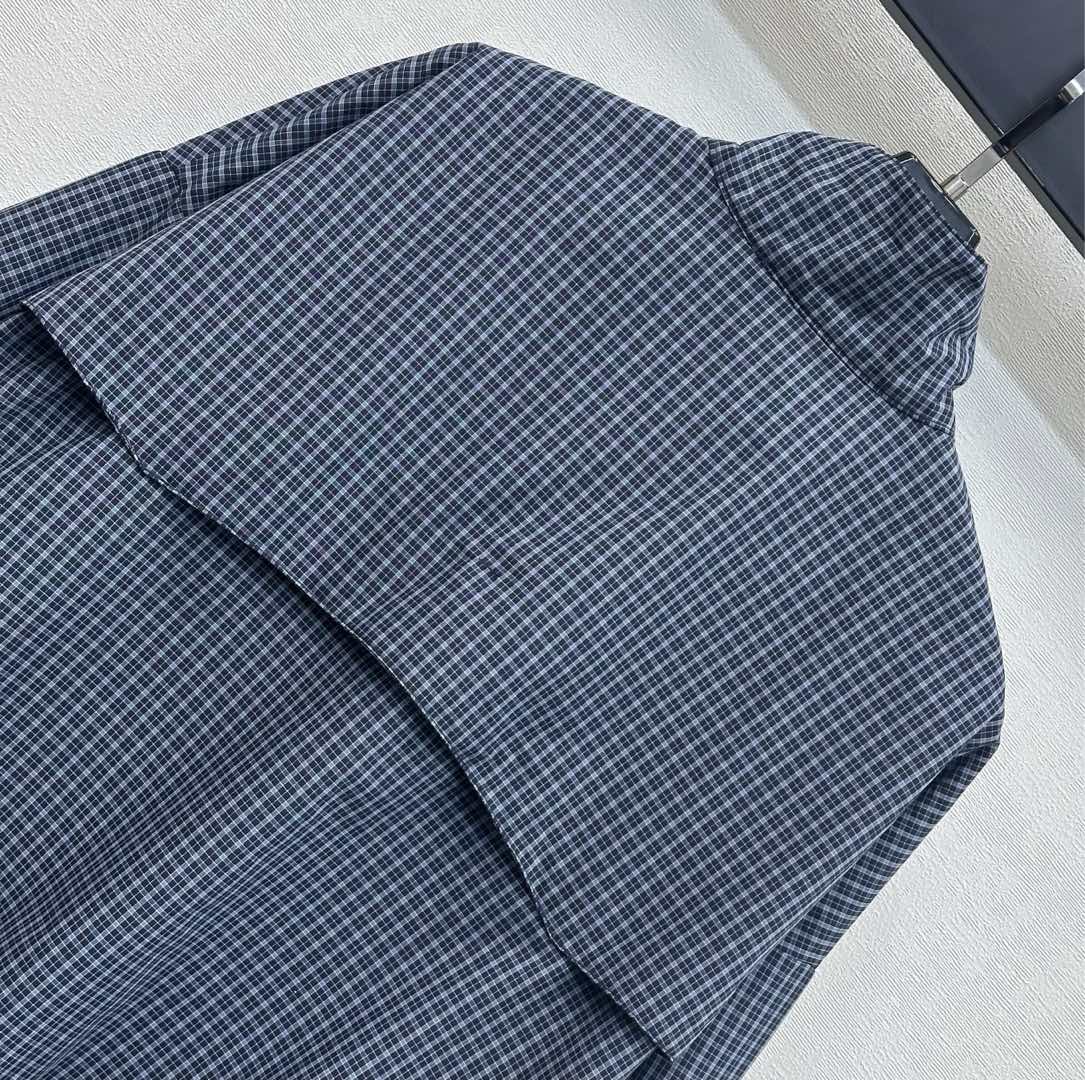 MIUMIU 26S COLLAR PLAID JACKET 893