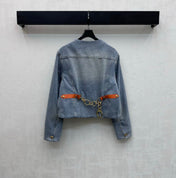 CELINE 26S CREW NECK DENIM JACKET 113