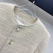 CELINE 26S ROUND-NECK TWEED JACKET 558