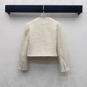 CELINE 26S ROUND-NECK TWEED JACKET 558