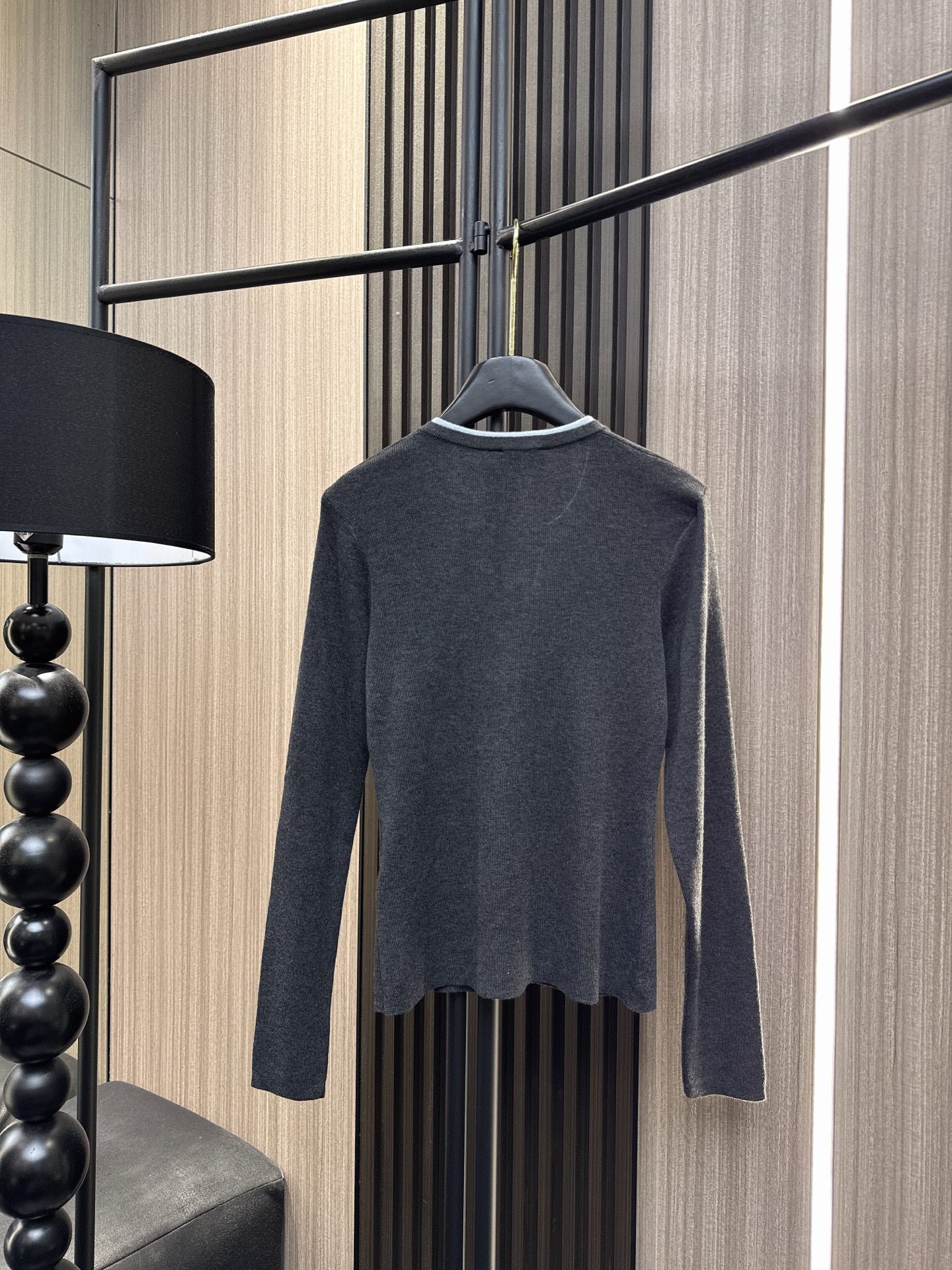 CELINE 26S TRIM HENLEY KNIT TOP 736
