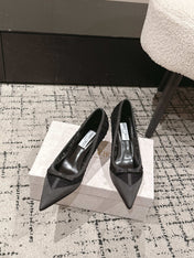 JIMMY CHOO 26S POINTED-TOE HIGH HEELS 65 MM IN BLACK FABRIC