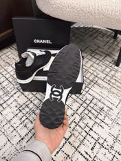 TRAINERS SNEAKER IN BLACK CALFSKIN AND SUEDE