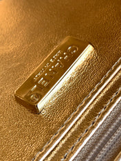 CHANEL 26S CLASSIC FLAP BAG 21 IN LIGHT GOLD SEQUINS
