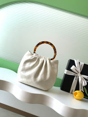 CHANEL 26S HAND BAG 24 IN IVORY WHITE LAMBSKIN GOLD HARDWARE