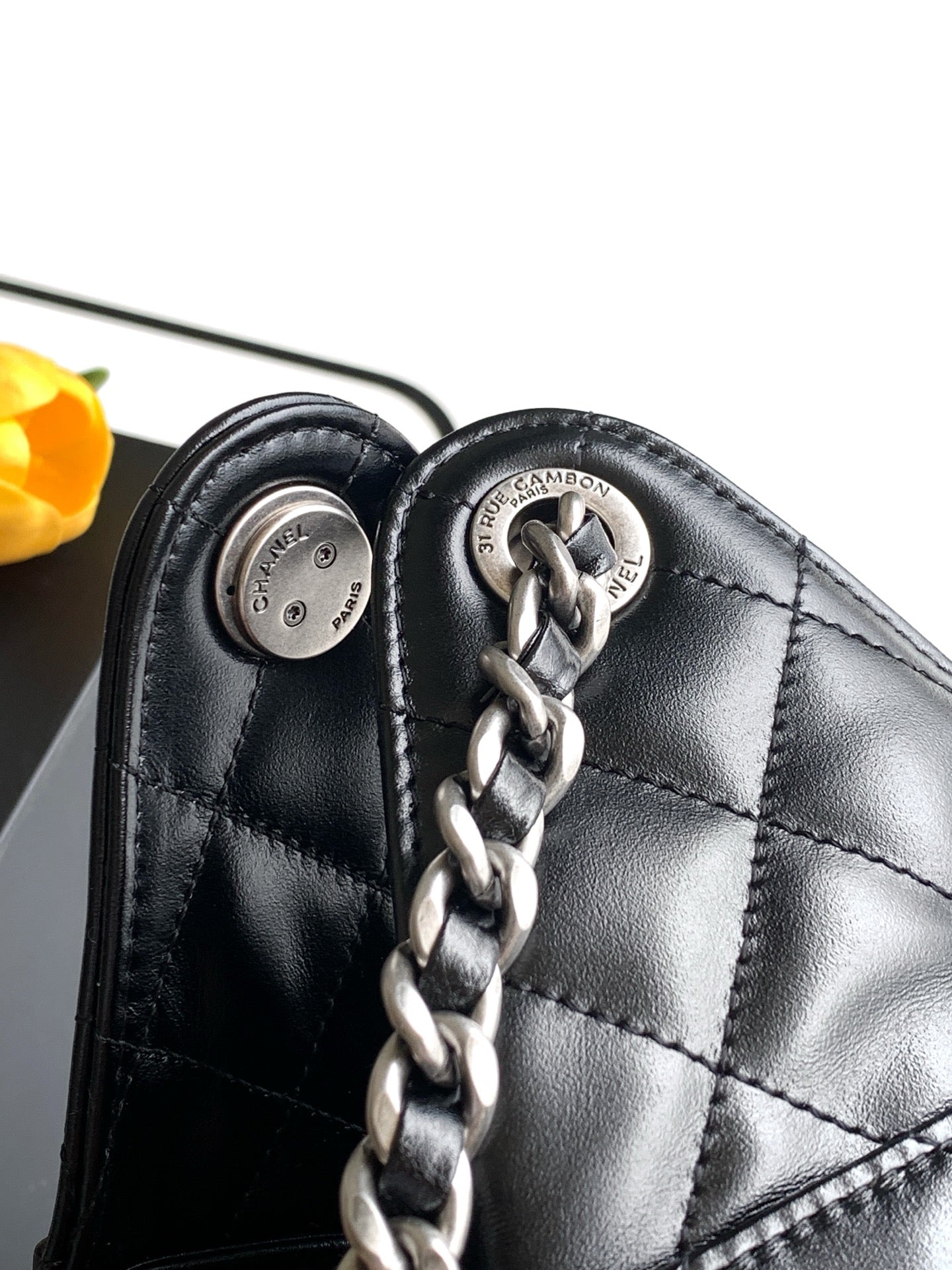 CHANEL 26S HOBO BAG 30 IN BLACK CALFSKIN