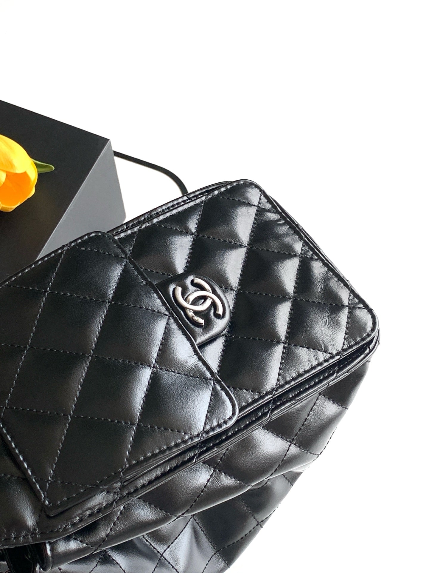 CHANEL 26S HOBO BAG 30 IN BLACK CALFSKIN