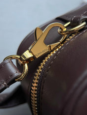 CHANEL 26S CLASSIC BOWLING BAG 21 IN DARK BROWN CALFSKIN