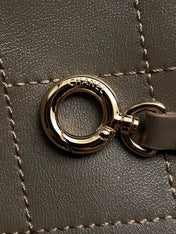 CHANEL 26S DRAWSTRING TOTE BAG 34 IN KHAKI BROWN QUILTED CALFSKIN