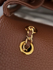 CHANEL 26S SHOULDER BAG 29 IN BROWN GRAINED CALFSKIN