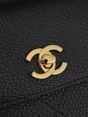 CHANEL 26S SHOULDER BAG 29 IN BLACK GRAINED CALFSKIN
