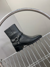 SL HARNESS BOOTS BLACK CALFSKIN