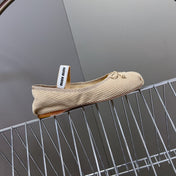 BALLET FLAT SHOES BEIGE SHEEPSKIN
