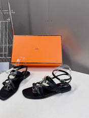 JUNE SANDAL BLACK CALFSKIN