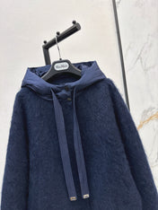 MAX MARA 25S HOODED KNIT JACKET 107