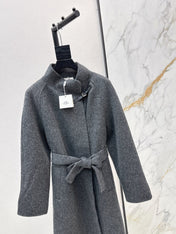 HERMES 25S LONG STAND-COLLAR COAT 451