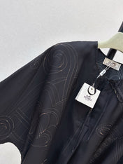 HERMES 26S PRINTED SILK DRESS 786