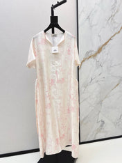 HERMES 26S PRINTED SILK DRESS 776