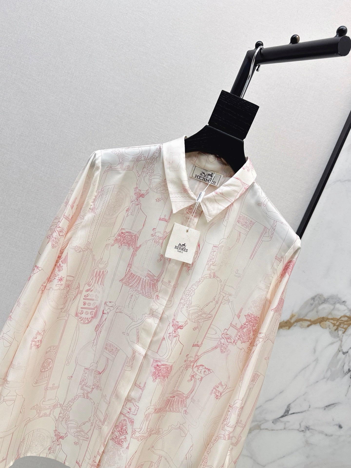 HERMES 26S PRINTED SILK SET 775