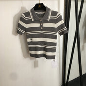 DIOR 26S SHORT-SLEEVE POLO KNIT TOP 1078