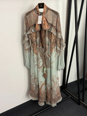 ZIMMERMANN 26S BOW-NECK LONG-SLEEVE DRESS STYLE 143