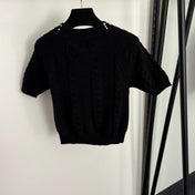 CHANEL 26S SHORT-SLEEVE CREWNECK SWEATER 686
