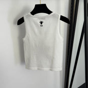 DIOR 26S RHINESTONE-EMBELLISHED KNITTED VEST 963