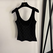 GUCCI 26S EMBELLISHED VELVET SLEEVELESS TOP 178