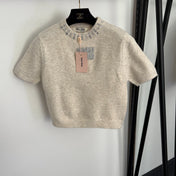 MIUMIU 26S SHORT SLEEVE KNIT TOP 1009