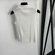 MIUMIU 26S SLEEVELESS POLO SHIRT 999