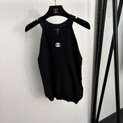 CHANEL 26S KNITTED HALTER VEST TOP 1360