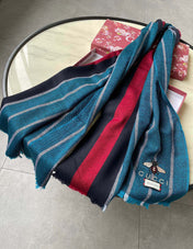 SCARF 200 CM IN COLORFUL CASHMERE 402211