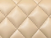 CHANEL 25S FLAP BAG 20 CM IN LIGHT BEIGE LAMBSKIN WITH GOLD HARDWARE