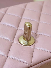CHANEL 25S FLAP BAG 20 CM IN LIGHT PINK LAMBSKIN WITH GOLD HARDWARE