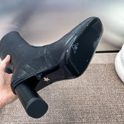 DIOR 25S D-SHADOW COUTURE SERIES BOOTS 90MM IN BLACK CALFSKIN