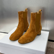DIOR 25S ANKLE BOOT IN SADDLE BROWN SUEDE