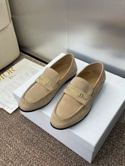 DIOR 25S LOAFER IN LIGHT BROWN SUEDE