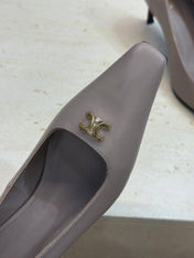 CELINE 26S HIGH HEELS 65 MM IN BEIGE GREY CALFSKIN